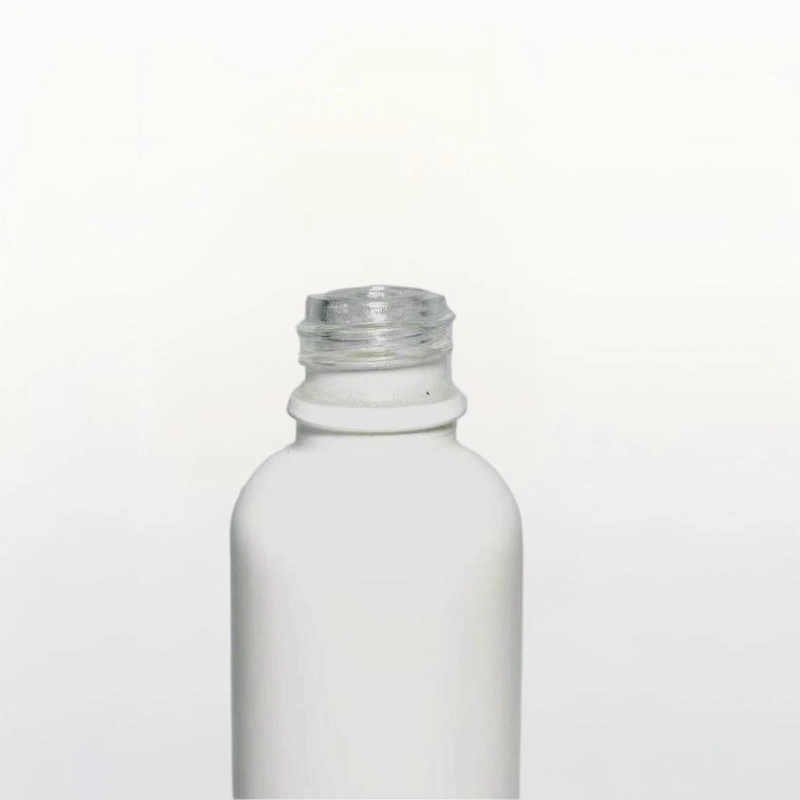 30ml Matte White Spray Painted Glass Dropper Bottle with Silver Electroplated Cap