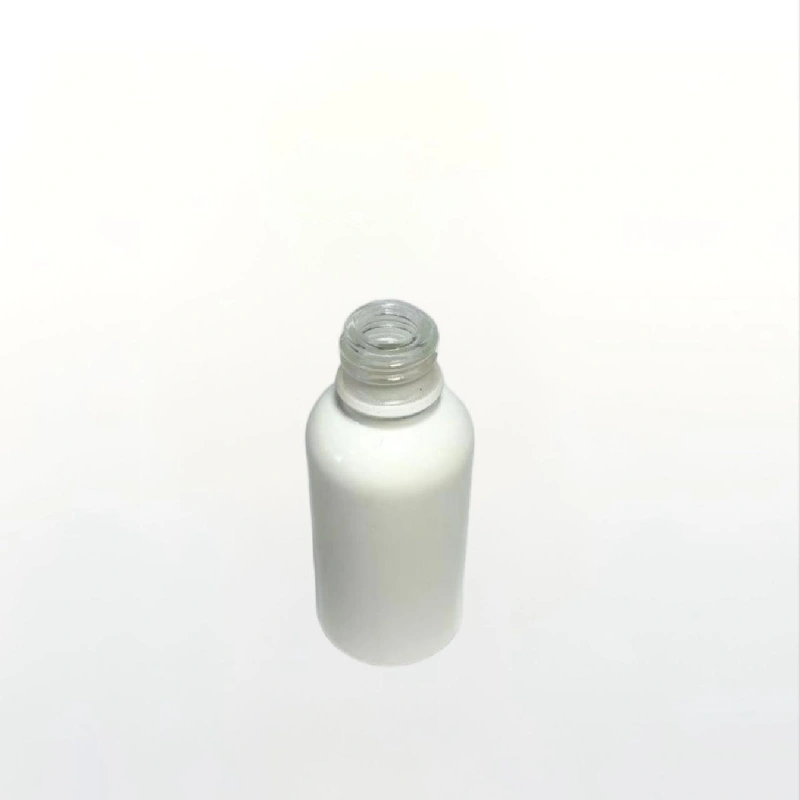 30ml Matte White Spray Painted Glass Dropper Bottle with Silver Electroplated Cap