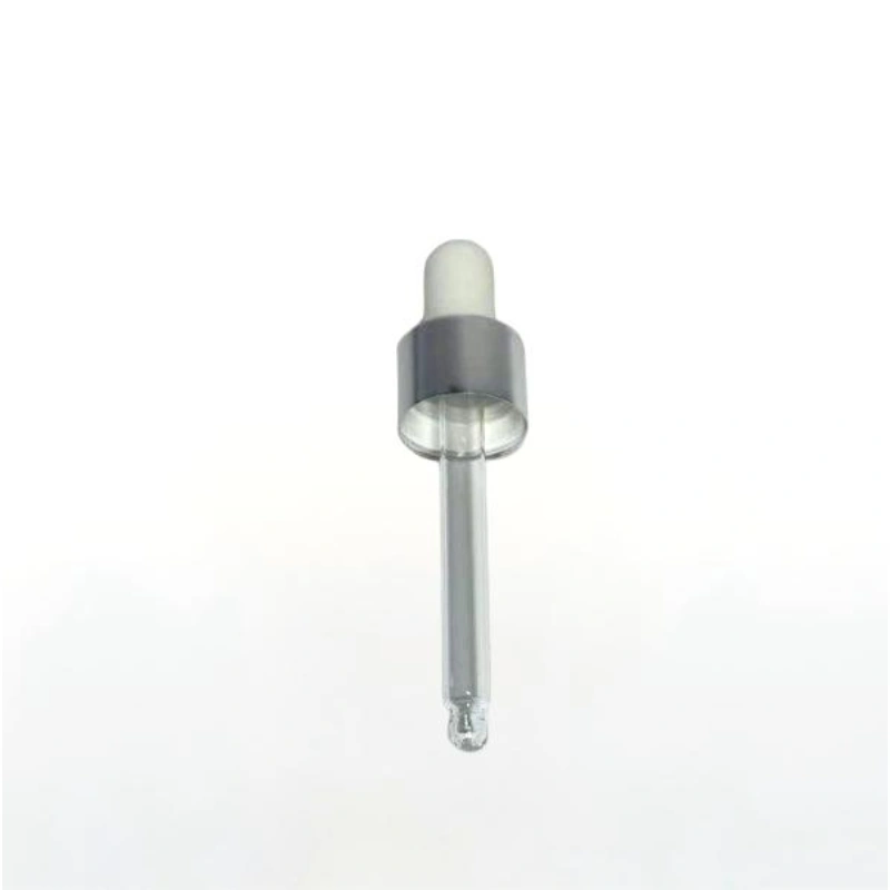 30ml Matte White Spray Painted Glass Dropper Bottle with Silver Electroplated Cap