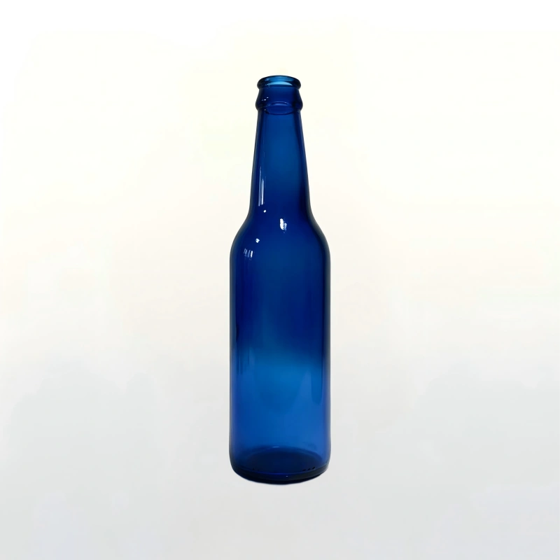 330ml cobalt blue glass longneck beer bottle for craft brewing