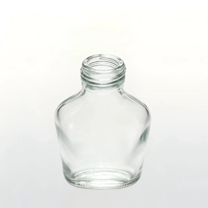 100ml Clear Rectangular Cold Brew Glass Bottle with Black Cap