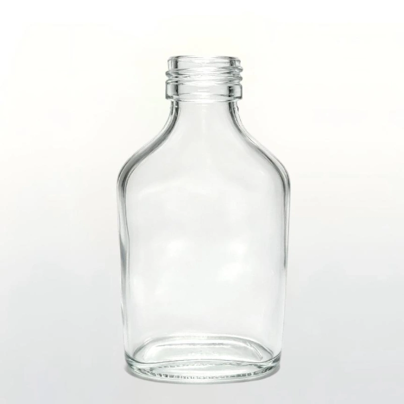 100ml Clear Rectangular Cold Brew Glass Bottle with Black Cap