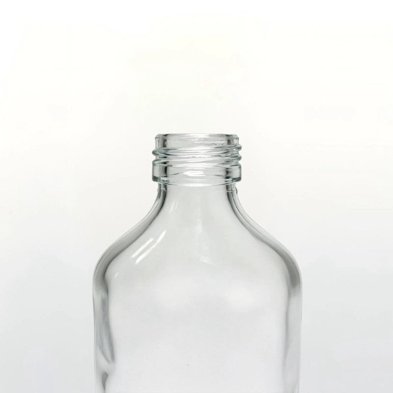 100ml Clear Rectangular Cold Brew Glass Bottle with Black Cap