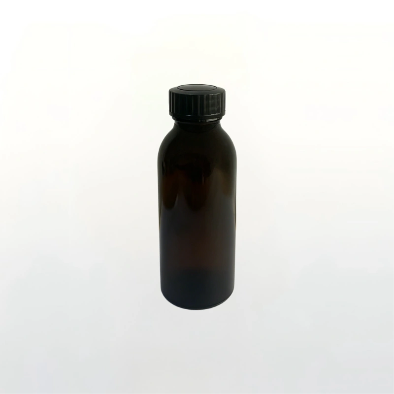Tightly threaded black PP screw cap achieves airtight & leakproof sealing for long-term preservation