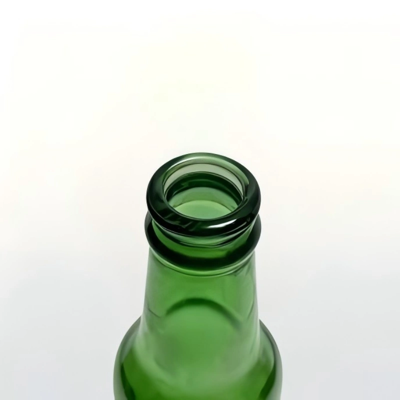 330ml Green Long Neck Beer Bottle with Crown Cap